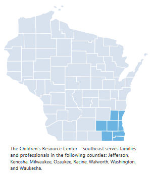 map of Wisconsin highlighting the South region